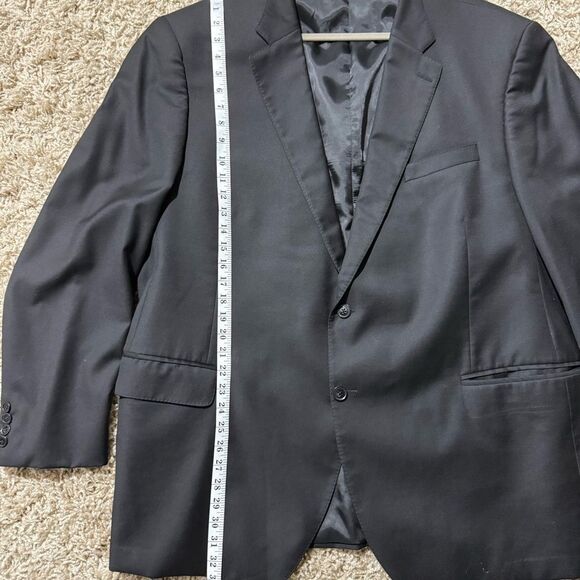 Peter Millar Black Sport Coat with Notched Lapels, Size 52T - Picture 9 of 10